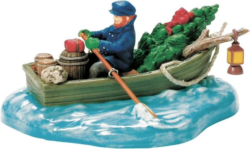 DEPT 56 Bringing Christmas Cheer Queens Port 58580 Dickens Village Row Boat NEW